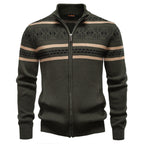 Pull homme zippé à motifs