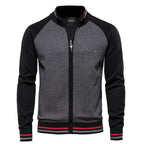 Pull homme zippé bicolore