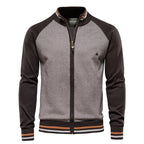 Pull homme zippé bicolore