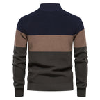 Pull homme zippé colorblock