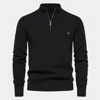 Pull homme col montant zippé