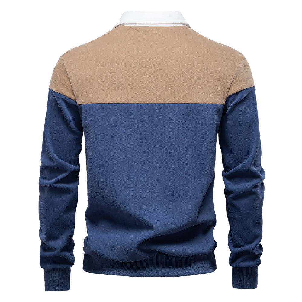 Pull Polo Homme à Manches Longues