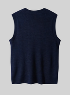 Pull sans manches à col V pour homme