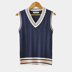 Pull sans manches homme col V