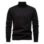 Pull torsadé à col roulé pour homme