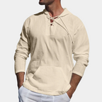 Pull homme à capuche lacets
