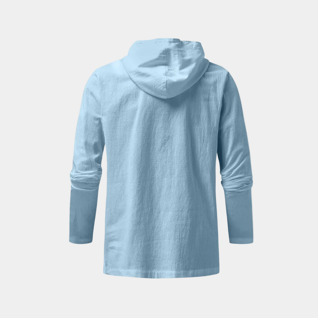 Pull homme à capuche lacets