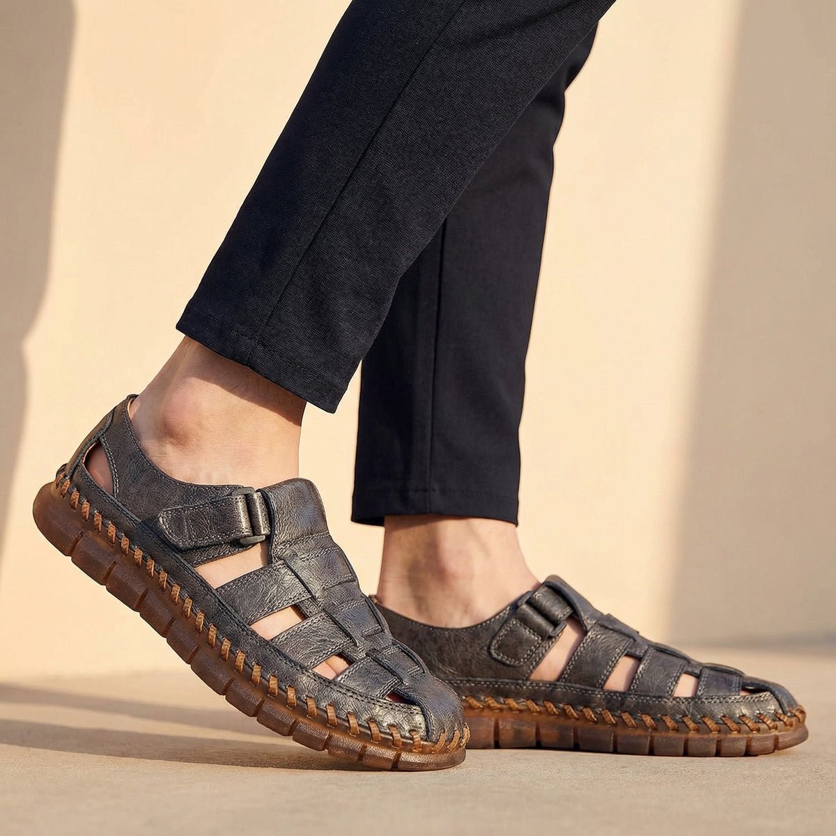 Sandales homme ajourées