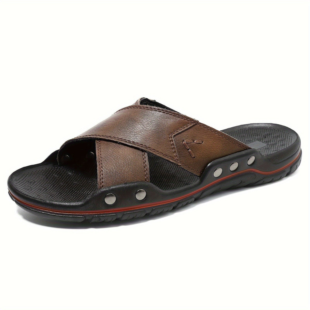 Sandales homme à enfiler à brides croisées