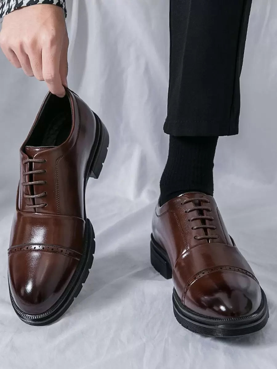 Souliers homme à lacets bout rapporté