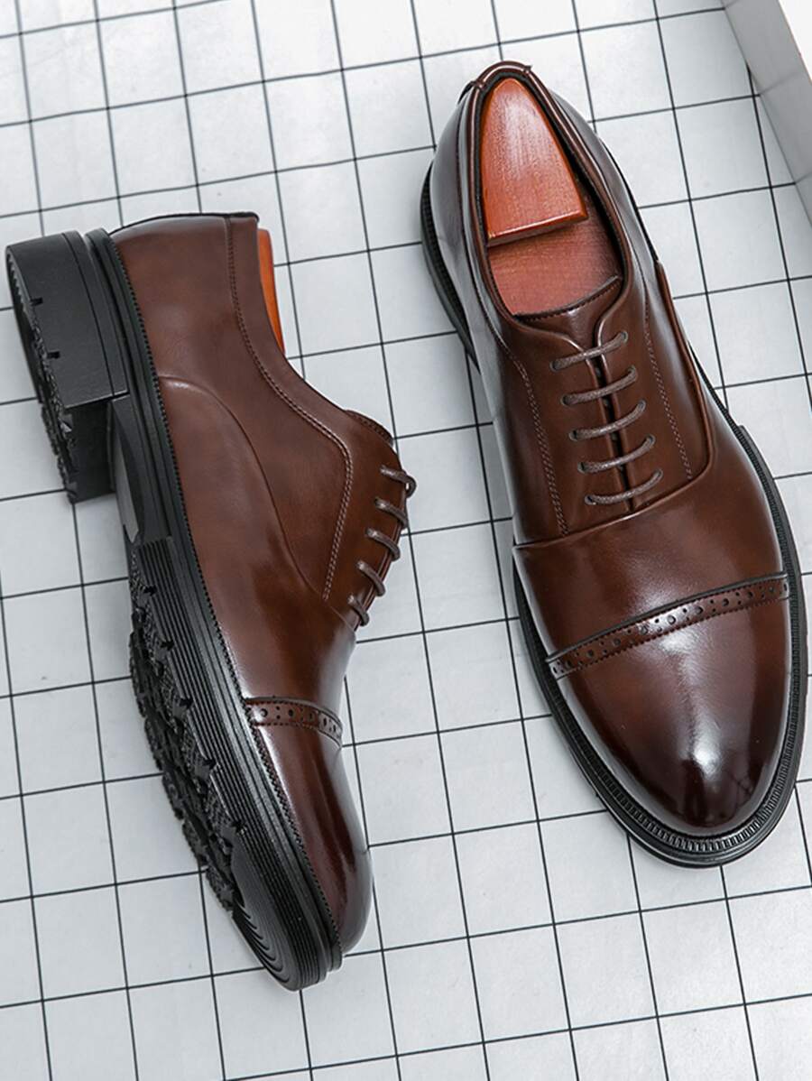 Souliers homme à lacets bout rapporté