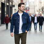 Veste en jean homme à boutons