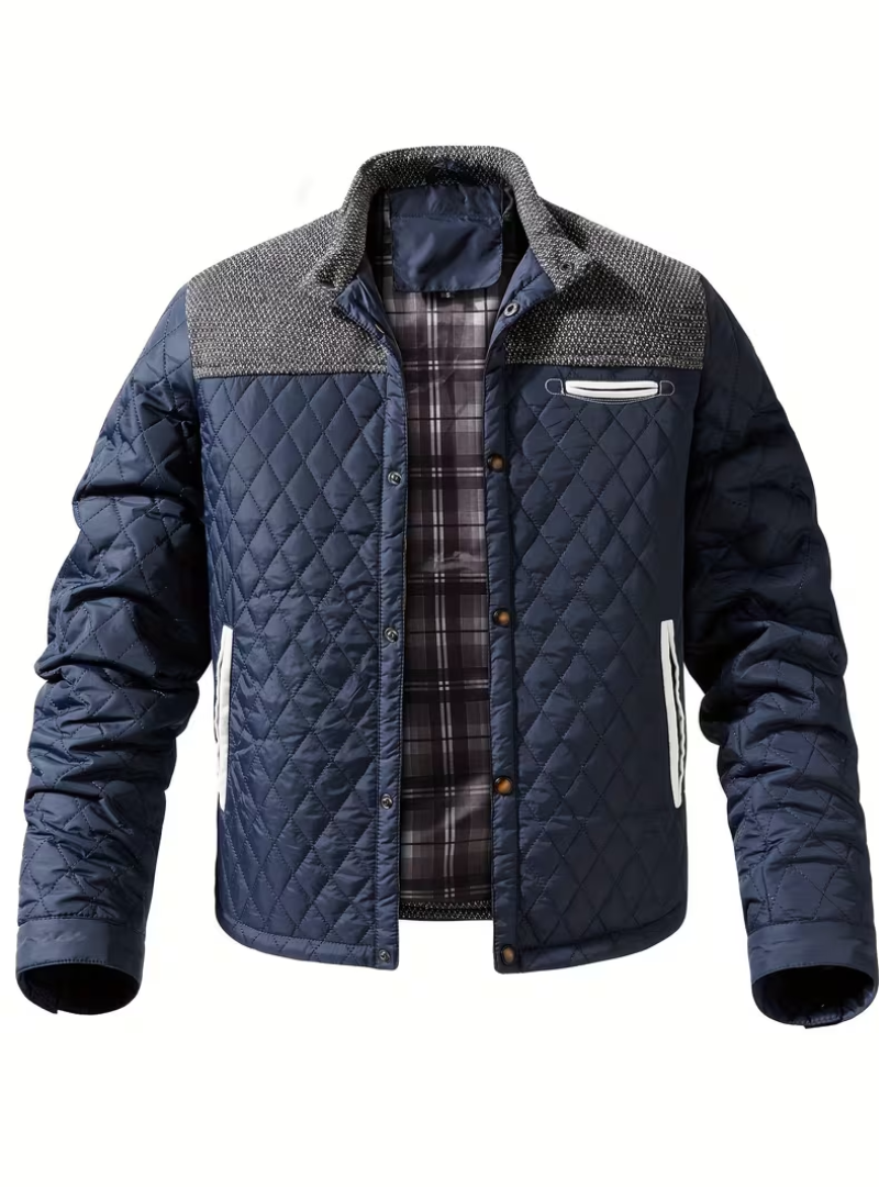 Veste Homme Matelassée à Col Droit