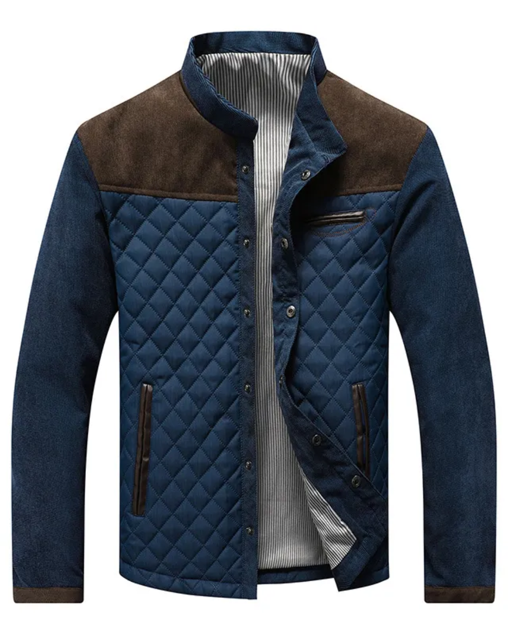 Veste homme matelassée à col montant