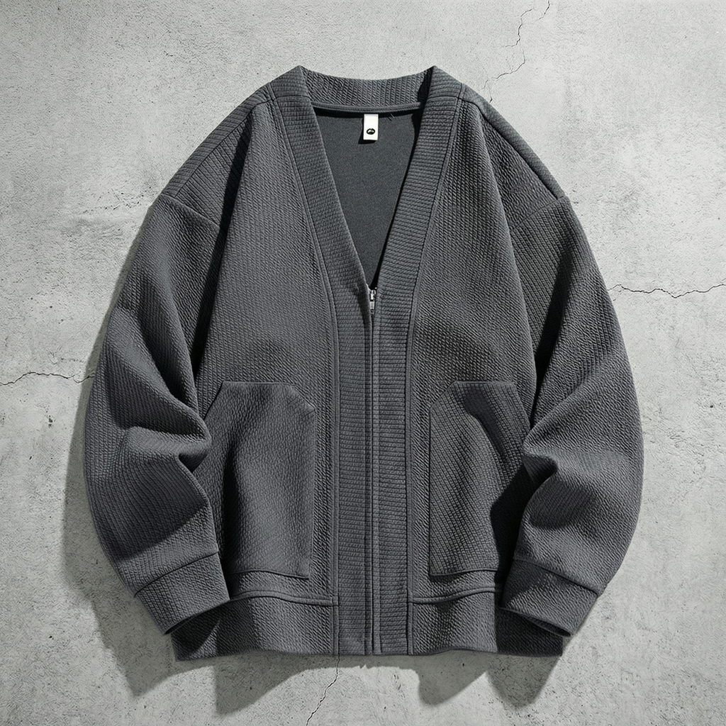 Veste homme zippée à col châle