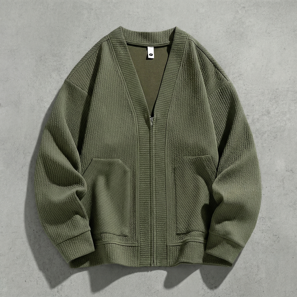 Veste homme zippée à col châle