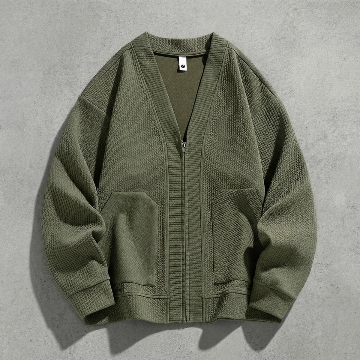 Veste homme zippée à col châle