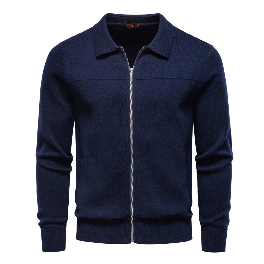 Veste Homme Zippée à Col Classique